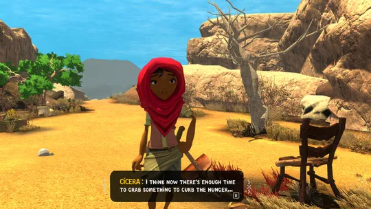 Cícera looking for something to curb her hunger — ARIDA 2: Rise of the Brave