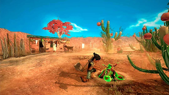 Cícera al inicio de su viaje — ARIDA: Backland's Awakening